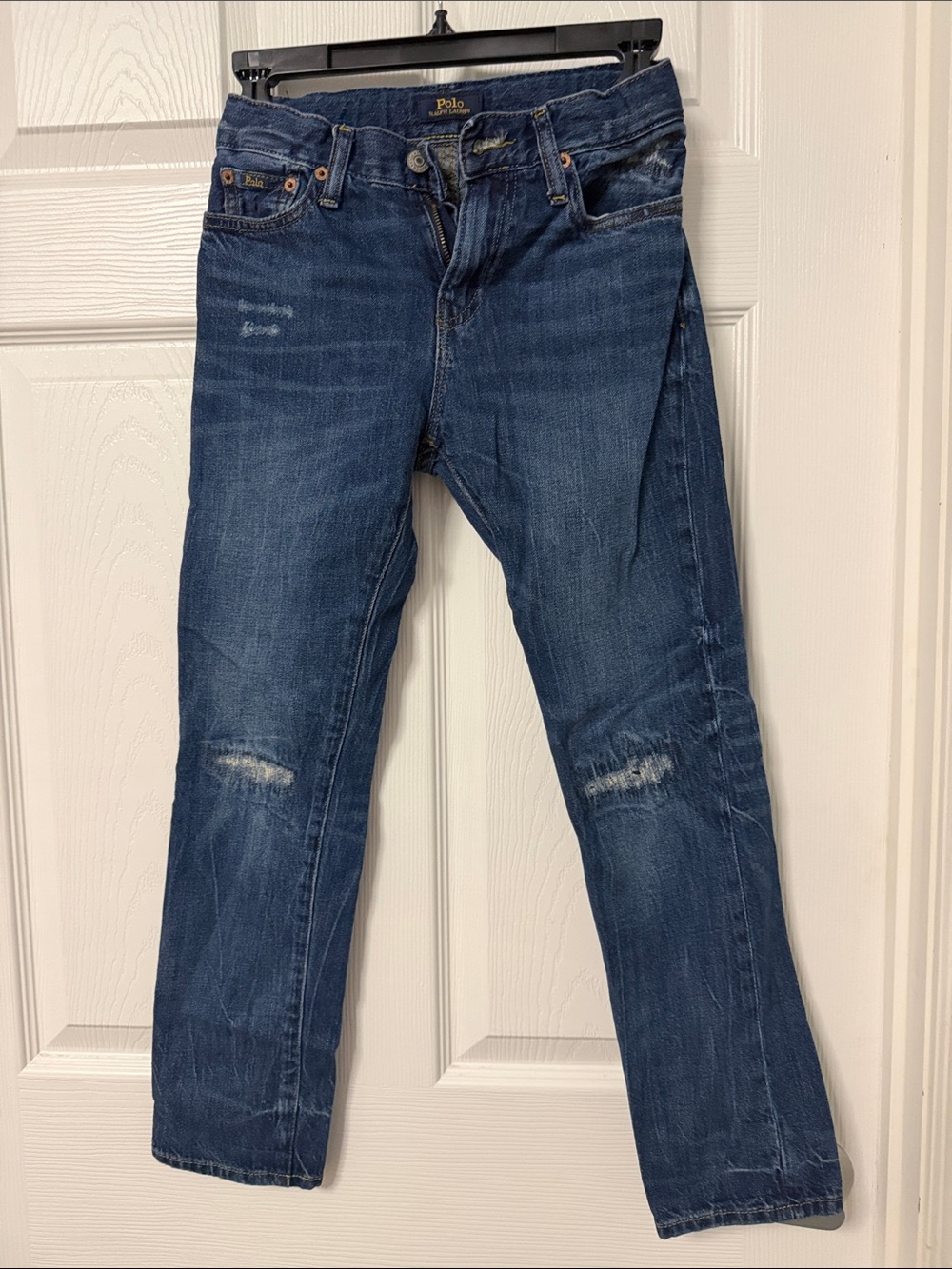 Polo by Ralph Lauren Sullivan Slim  Blue Distressed Straight-Leg Kids Jeans